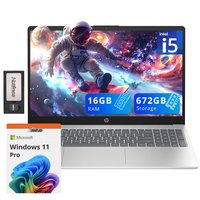 HP - Upgraded - 15.6" FHD IPS Laptop,Intel i5-1235U,16GB RAM,512GB SSD+160GB Docking Station,Win 11 - Silver