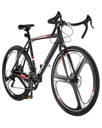 VEVOR - Road Bike, 700C Wheels Racing Bike, SHIMANO 14 Speeds Drivetrain City Commuter Road Bicycle, Urban Adult Sport Bike - Black