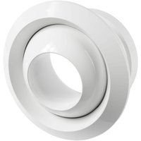 The Best Inks - 10" White Round Adjustable Ball Air Diffuser for Ceiling/Wall HVAC Supply - 10 Inch
