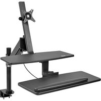 Eaton Tripp Lite Series WorkWise Height-Adjustable Sit-Stand Workstation, Single-Monitor, Clamp-on - 33.70" Height x - Black