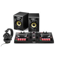 Hercules - DJ Essentials Kit – All-in-One Kit to Learn to DJ – Software and Tutorials Included - Black