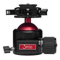3Pod - Everest Series H4 Ballhead featuring Arca Style QR & Lever Lock Clamp