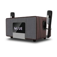 Reds Spade - K222 karaoke machine connect to tv sound bar dvd support mics range for mic working bass treble adjustable - Wooden