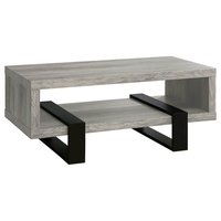 Coaster Co. of America - Dinard Engineered Wood Coffee Table Grey Driftwood - Brown