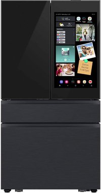 Samsung - Bespoke 29 cu. ft. 4-Door French Door Refrigerator with AI Family Hub+ - Charcoal Glass & Black/Charcoal