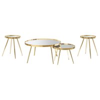 Coaster Co. of America - Kaelyn 4-piece Round Coffee and End Table Set - Gold