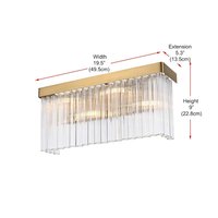 Elegant Lighting - Harlow 19 inch Wall Sconce - Satin Gold