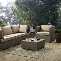 Modway - Cerelia Moroccan Trellis Indoor and Outdoor Area Rug - Beige and Light Green