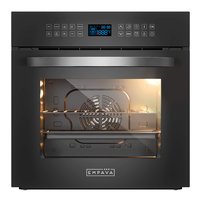 Empava - 24 in. Electric Single Wall Oven 2.3 cu. ft. Capacity Touch Control Kitchen Compact Convection Oven - Black