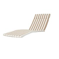 Ecooso - 2PCS Outdoor Chaise Lounge Cushion,Water-Resistant,100% Polyester Fabric, No Assembly Required(Without Chaise Lounge) - Brown+White