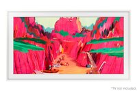 Samsung - 75" The Frame Customizable Bezel - Modern - White