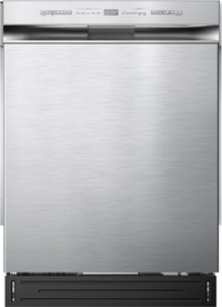 Midea - 24" Front Control Built-In Dishwasher with Auto-Open Door, Hybrid Tub, Heated Dry, 52 dB - Stainless Steel