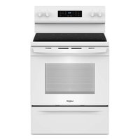 Whirlpool - 30 inch Wide 5 element 5.3 cu. ft. Freestanding Electric Range with Cooktop Flexibility - White