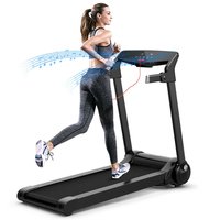 Ecooso - 3HP Folding Electric Treadmill Running Machine - Black