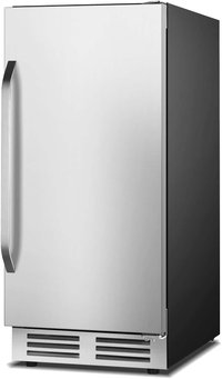 HOOURE - 15 in. 127 Cans Outdoor Beverage Refrigerator with French Door Under Counter Built-in or Freestanding - Stainless Steel