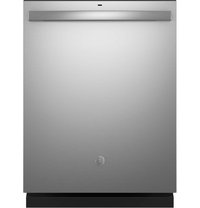 GE - ENERGY STAR 24" Top Control Built-In Stainless Steel Tub Dishwasher with Sanitize Cycle and Dry Boost, 48 dBA - Stainless Steel