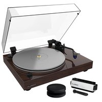 Fluance - RT85 Reference Vinyl Turntable Record Player with Record Weight and Vinyl Cleaning Kit - Natural Walnut