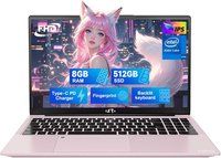 NIMO - 15.6" FHD Student Laptop Intel 12th Gen N100 8GB RAM 512GB SSD Backlit Keyboard - Rose Gold