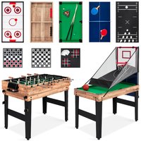 Best Choice Products - 13-in-1 Combo Game Table Set w/ Ping Pong, Foosball, Basketball, Hockey, Archery - Natural