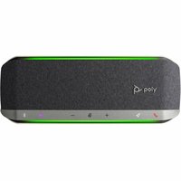 HP - Poly Sync 40 Microsoft Teams Certified Speakerphone - Wired/Wireless - Microsoft Teams - 3 Microphone(s) - 50 mm - Silver