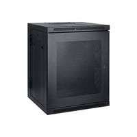 Eaton Tripp Lite Series SmartRack 15U Low-Profile Switch-Depth Wall-Mount Half-Height Rack Enclosure, Hinged Back