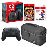 COKEM Nintendo Switch 2 Console Bundle - Donkey Kong Bananza Disc w/ Switch 2 Pro Controller, SD Card, and Case
