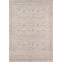 Momeni 9'3"x11'10" Isabella Tala Machine Loomed Area Rug Pink: Classic Medallion Pattern, Low Pile, Indoor Use