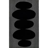 Momeni 9'x12' Simba Sculpture Handtufted Area Rug Black: Wool, Geometric, Medium Pile, Indoor, Rectangle, Cotton & Latex Backing
