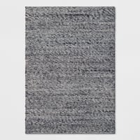 7'x10' Chunky Knit Rug Wool Woven Charcoal - Threshold™