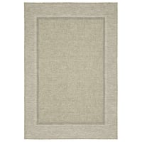 Captiv8e Designs 7'10"x10' Tobago Classic Tone on Tone Bordered Beige/Black Indoor/Outdoor Area Rug