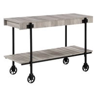 miBasics Huntingdale Industrial 1 Shelf Sofa Table Natural Tone/Black: Entryway Table with Storage, Steel Frame
