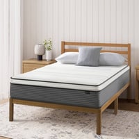 Zinus Support Plus 12" Hybrid Mattress - King: Firm, High-Density Foam, Pocket Coils, CertiPUR-US Certified, Quilted, 10-Year Warranty