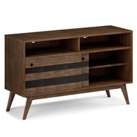 Wright TV Stand for TVs up to 60" Rustic Natural Aged Brown - WyndenHall: Acacia Wood, Cable Management, Adjustable Shelves