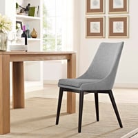 Viscount Fabric Dining Chair Light Gray - Modway: Minimalist, Progressive, Foam Padded, Vinyl Upholstered