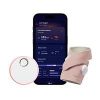 Owlet Dream Sock - FDA-Cleared Smart Baby Monitor with Live Health Readings and Notifications - Dusty Rose