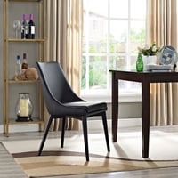 Viscount Vinyl Dining Chair Black - Modway