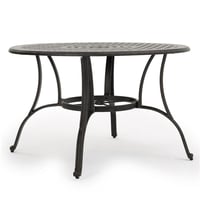 Alfresco Round Cast Aluminum Dining Table - Bronze Christopher Knight Home: Weather-Resistant, 4-Seater with Umbrella Hole