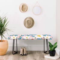 Maritza Lisa White Springs Florals Bench Pink/Black - Deny Designs