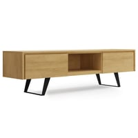 Mitchell 72" TV Stand for TVs up to 80" Oak - WyndenHall: Solid Wood, Metal Legs, Media Storage