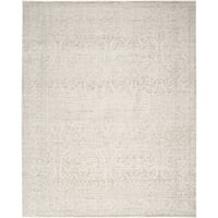 Nourison 6'x9' Eco Cycle Traditional Machine Woven Area Rug Ivory/Beige: Indoor Low Pile Botanical Floral Rug
