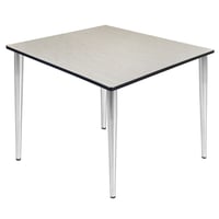 48" Dali Square Tapered Leg Dining Table Maple/Chrome - Regency: Melamine, Modern, 4-Seat