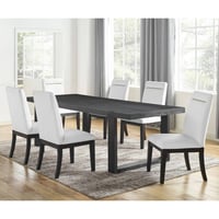 Set of 2 18" Yves Side Chair White - Steve Silver Co.: Modern Polyester Upholstery, Solid Back, Wood Legs