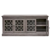 72" Rustic Four Door Tv Console Fully Assembled For Tvs Up To 70" Gray - Martin Furniture
