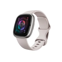 Fitbit Sense 2 Smartwatch - Platinum Aluminum with Lunar White Band