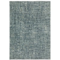 6'7"x9'2" Bryant Etched Striped Indoor Area Rug Teal/Gray - Captiv8e Designs