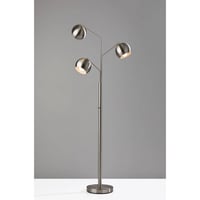 Emerson Tree Lamp Silver - Adesso: Mid-Century Modern Design, Adjustable Arms