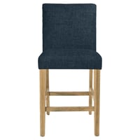 Skyline Furniture Parsons Counter Height Barstool Zuma Navy: Upholstered, Rubberwood Legs, Navy Blue