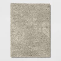 12'x9'3" Solid Eyelash Woven Shag Rug Tan - Threshold™