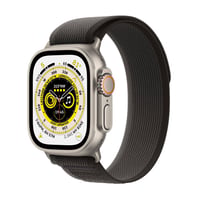 Apple Watch Ultra GPS + Cellular 49mm Natural Titanium Case with Black/Gray Trail Loop - S/M