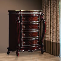 46" Picardy Chest Honey Oak - Acme Furniture: Vintage Style, 5 Felt Lined Drawers, European Influence